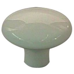 Villeray Functional Plastic Knob, white, 1-1/4"