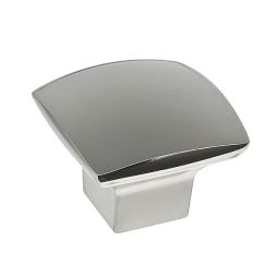 Polished Nickel Contemporary Metal Knob