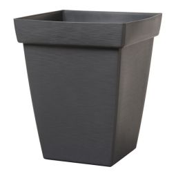 Square Bamboo Planter - 11" x 11" x 13.81" - Slate