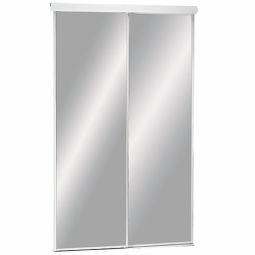 Porte miroir coulissante, série économique, Colonial Elegance, 48"x80.5"blanc