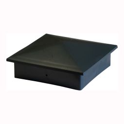 Capuchon de poteau de clôture noir 4" x 4"