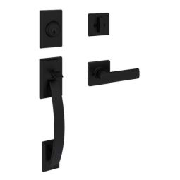 Tavaris/Breton Latch Handles by Weiser, Matte Black