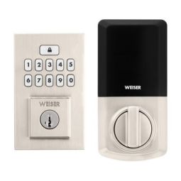 SmartCode Contemporary Keypad Electronic Lock - Satin Nickel