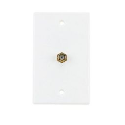 Coaxial Wall Plate RG6/RG59 White