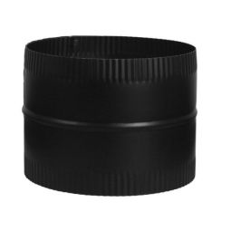 Union de 6" en acier, 24 cal, noir
