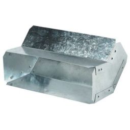 45° Rectangular Galvanized Flat Elbow