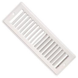 Grille plate, blanc, vrac, 3" x 10"