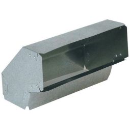 90° Rectangular Galvanized Flat Elbow