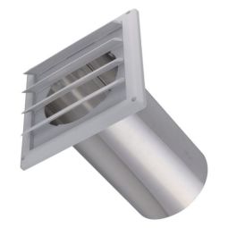 Évent de ventilation à volet, blanc, 5"