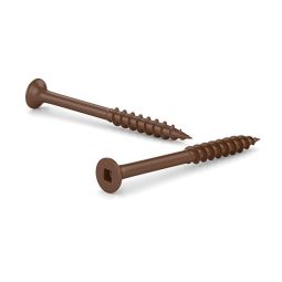 Brown Treated Wood Screw #10 x 3-1/2" (100)