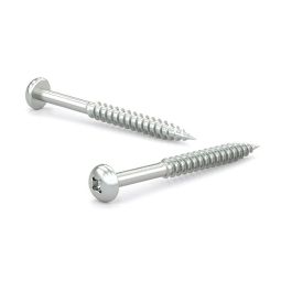 Vis à bois zinguée, tête ronde, embout carré, filet régulier #10x2-1/2" (7)