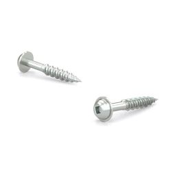 Zinc-Plated Wood Screw, Pan Washer Head, Square, Hi-Low Thread #8x1-1/8" (10)
