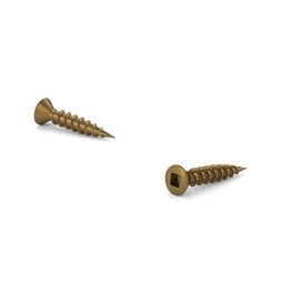 Antique Brass-Plated Wood Screw, Oval Head, Square Drive #5x5/8" (20)