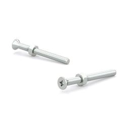 Vis machine - écrou zinguée, plate, quadrex, 8-32, pointe type B, 2-1/2" (8)
