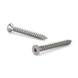 Stainless Steel Metal Screw, Flat, Square, Self-Tapping - #10x2" (3)