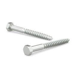 Hex Head Lag Screw - Zinc - 5/16"x4-1/2" (50)