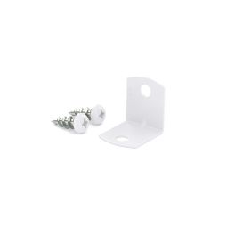 Équerre de coin blanche avec vis 3/4" (4)