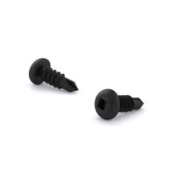 Black Phosphate Metal Screw, Pan, Square, Self-Tapping Thread #8x1/2" (15)