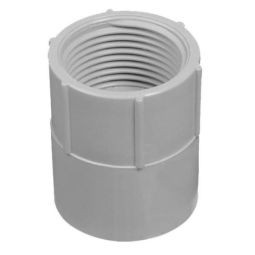 Adaptateur Femelle en PVC 3/4" Gris