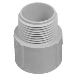 Adaptateur Male en PVC 1/2" Gris