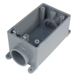Grey FSC Gang Box 1 Gang PVC 1/2" - 3/4"