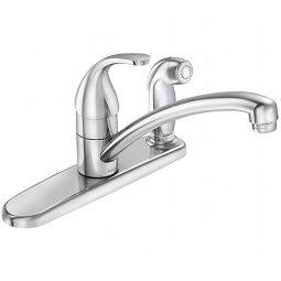 Adler One-Handle Kitchen Sink Faucet with Side-Sprayer - Chrome