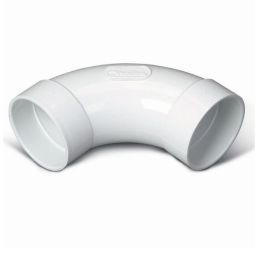 Central Vacuum 90 Deg. Elbow PVC White