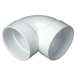 Short Elbow 90 Deg. 2" PVC White For Central Vacuum