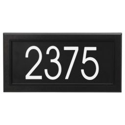Address Plate - PVC - 15 1/2" x 8" - Black and White