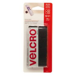 Sticky Back Square Fasteners - 7/8" - Black - 12PK