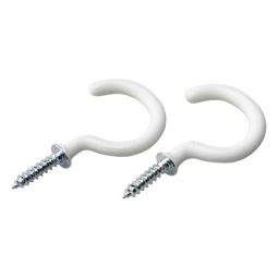 WHITE CUP HOOKS 1-1/2"
