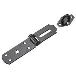 Hasp Heavy-Duty, Black, 9 3/8"