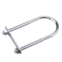 "U" bolt with plate and hex nut - 4 11/16"