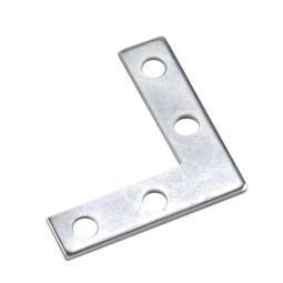 Flat Corner Plate - Zinc - 1,5"