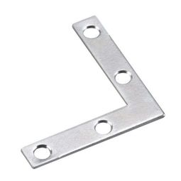 Flat Corner Plate - Zinc - 2"
