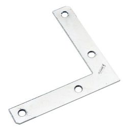 Flat Corner Plate - Zinc - 5"