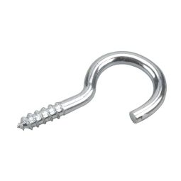 Screw Hook - Zinc - 8/Pkg - 1 3/8"