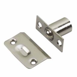 Loquet à bille réglable, chrome brossé