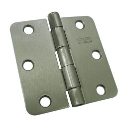 Hinge   1/4"R.3"X3" Brush nickel (2)
