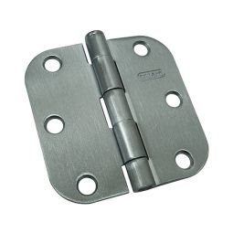 Door hinge - Brushed chrome - 3" - 2/Pkg