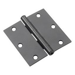 Penture à mortaiser de 3-1/2", noir