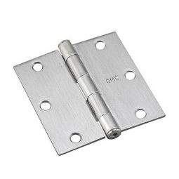 Penture de porte, chrome brossé, 3 1/2", 2/pqt