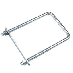 Square "U" bolt - Zinc - 6" x 3 5/8" x 3/8"