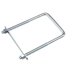 Square "U" bolt - Zinc - 7" x 3 5/8" x 3/8"
