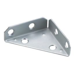 Équerre à trois côtés multiposition, zinc, 2" x 5/8" x 2"
