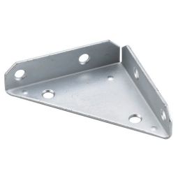 Équerre à trois côtés multiposition, zinc, 3" x 3/4" x 3"