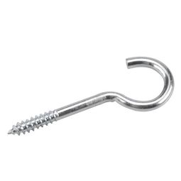 Crochet à visser tirefond, zinc, 3/8" x 4 7/8"