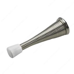 Butoir de porte à ressort de 3" (76,2 mm), nickel, 3"