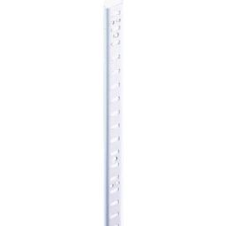 Montant à crémaillère en acier, 60", blanc