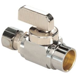 Supply Stop Straight Valve 1/2" x 3/8" Compression